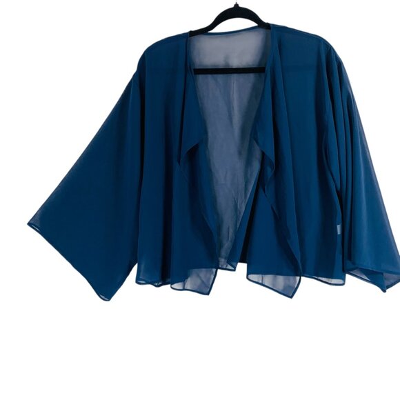 plus size  Short Sleeve Kimono /coverup bolero Lightweight Cover Up Shrug SZ 2X - Picture 13 of 16
